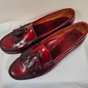Vintage G.H. Bass Weejuns 10.5 Tassel Kiltie Penny Loafers Oxblood Leather USA